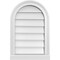 Ekena Millwork Round Top Surface Mount PVC Gable Vent w/ 2"W x 2"P Brickmould Sill Frame, 16"W x 24"H GVPRT16X2403SN - alternate 1